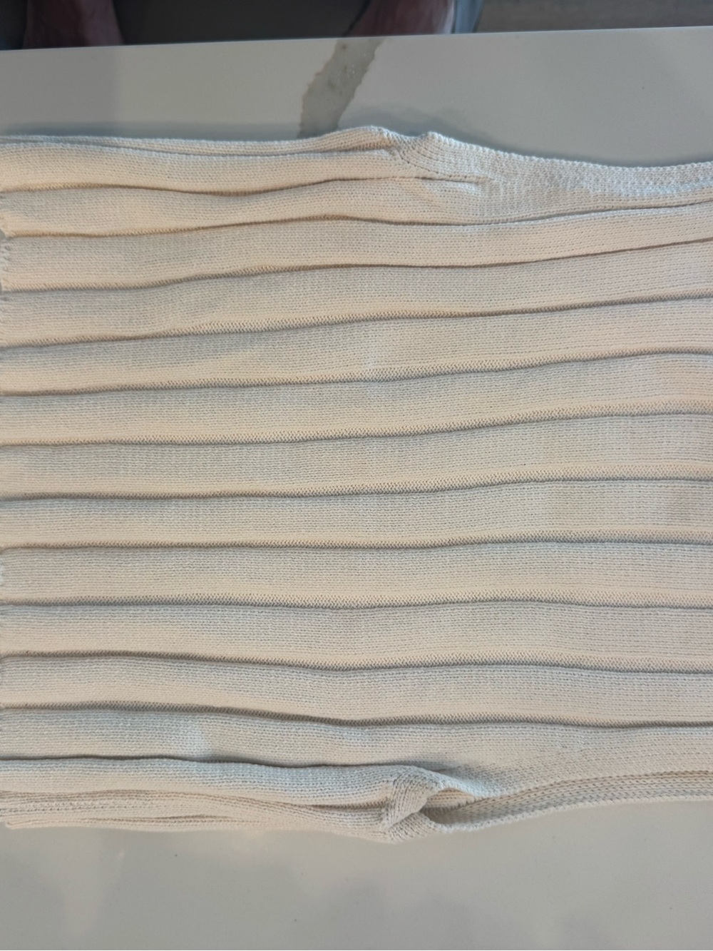 Reformation Ribbed Crop Top in Cream